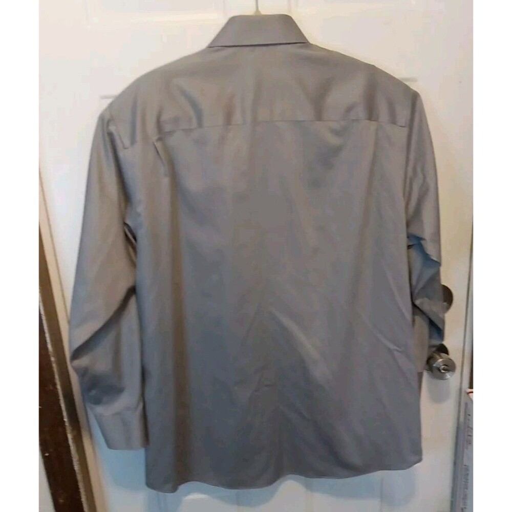 Joseph Abboud Men’s Gray Dress Shirt Size 16.5 32/33 Button Front Long Sleeve - Picture 8 of 8